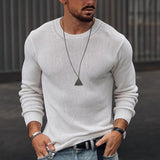 Bonsir Men Spring Autumn Long Sleeve Sweaters Fashion Mens O-Neck Sweater Pullovers Streetwear Casual Solid Slim Knit Jumper Tops