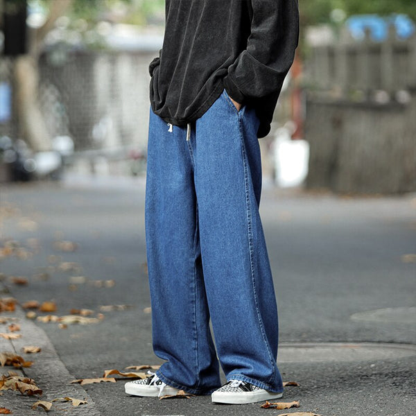 Bonsir Korean Fashion Men Wide Leg Jeans Spring Autumn New Streetwear ...