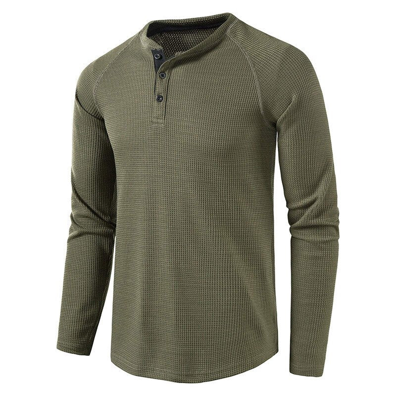 Bonsir  Fashion Fine Plaid Long Sleeves Soft t-Shirts Us Size S-2Xl Solid Color Round Neck Casual Fitness Men Gray Tops Pullover