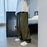 Bonsir Large Size Mens Solid Color Pants Japanese Style Casual Cargo Pants Harajuku Fashion Streetwear Hip Hop Unisex Trousers