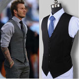 Bonsir Men&#39;s Slim Fit Mens Suit Vest Casual Suit Vest Man Black Gray Formal Businss Vest  Arrival Vests Male Waistcoat Gilet Homme