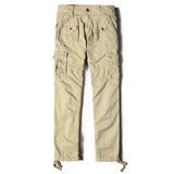 Bonsir Mens Military Cargo Pants Solid Khaki Breathable Summer Large Size Multi Pocket Long Trouser HOT Spliced Pantalon Homme
