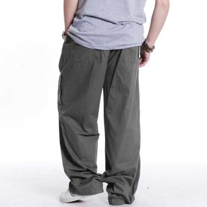 Bonsir Spring Summer Plus Size Cargo Pants for Men Cotton Casual Joggers Pants Side Pocket Loose Baggy Trousers Streetwear Man Clothes