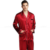 Bonsir Mens Silk Satin Pajamas  Pyjamas  Set  Sleepwear Set  Loungewear  U.S. S,M,L,XL,XXL,XXXL,4XL__Fits All  Seasons