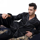 Bonsir Mens Silk Satin Pajamas  Pyjamas  Set  Sleepwear Set  Loungewear  U.S. S,M,L,XL,XXL,XXXL,4XL__Fits All  Seasons