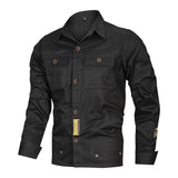Bonsir High Quality Men Cargo Shirts Long Sleeve Premium Cotton Casual Simple Gentlemen Green Daily Fashion All-Match Pocket Tops