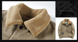 Bonsir Men's Winter Warm Corduroy Jackets Fleece Lined Thermal Coats Tops For Male Windbreak Clothing Size M-5XL