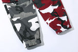 Bonsir Multiple Pockets Camouflage Patch Cotton Men Hip Hop Cargo Pants Joggers Casual Drawstring Pencil Trousers Spodnie Dresowe