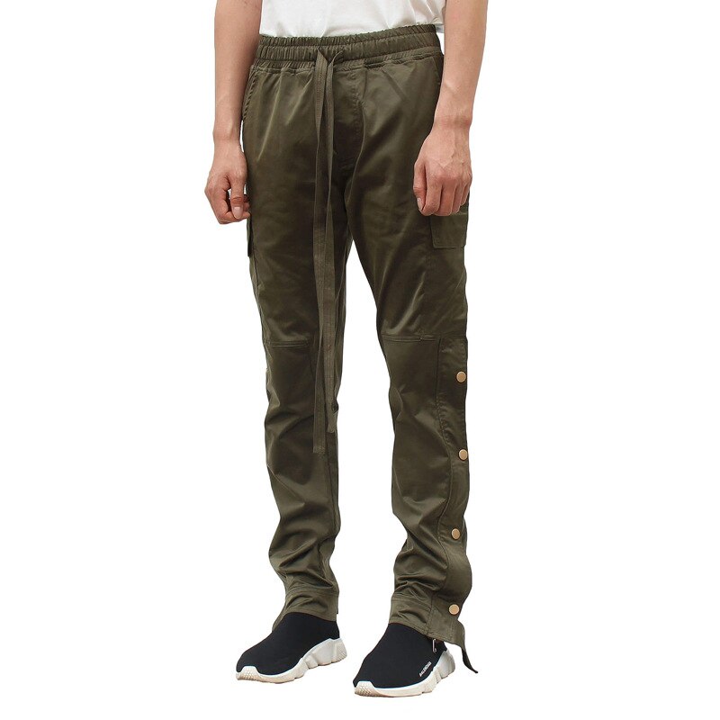 Bonsir Autumn New Casual Pants Men's Joggers Loose Track Trousers Fashion Side-breasted Cargo Pants Man Overalls Pantalones Cargo