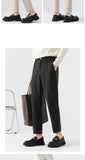 Bonsir Suit Pants For Men Woolen England Style Relax Fit Comfy High Quality Stretch Waist Thicken Straight Business Chic Trousers