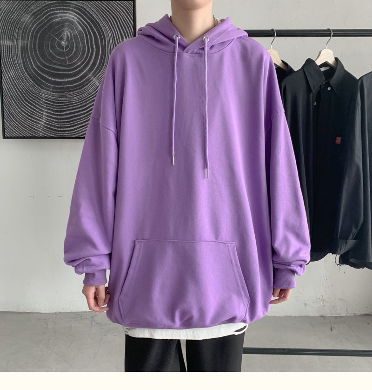 Bonsir Fashion Brand Men's Hoodies Spring Autumn Hip Hop Streetwear Men Pullover Sweatshirts Hoodies Mens Solid Color Hoodie Male