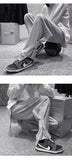 Bonsir Autumn Cotton Sweatpants Men's Fashion Black/Gray/Green Casual Pants Men Streetwear Loose Hip-hop Straight Pants Mens Trousers