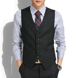 Bonsir Men&#39;s Slim Fit Mens Suit Vest Casual Suit Vest Man Black Gray Formal Businss Vest  Arrival Vests Male Waistcoat Gilet Homme