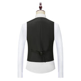 Bonsir 3 Piece Boyfriend Men Suits for Slim Fit Wedding Tuxedos Black Formal Groom Jacket Pants Vest Ready in Stock
