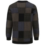 Bonsir Men's Cardigan Thicke Sweater Color Matching Knitted Sweater Fashion Casual Pullover for Male