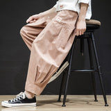 Bonsir Men Harajuku Harem Pants Mens Summer Cotton Linen Joggers Pants Male Vintage Chinese Style Sweatpants Fashions