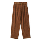 Bonsir New Man's Straight Pants Corduroy Japanese Mid Waist Zipper Trend Vintage Solid Color Loose Casual Mens Wide Leg Trousers