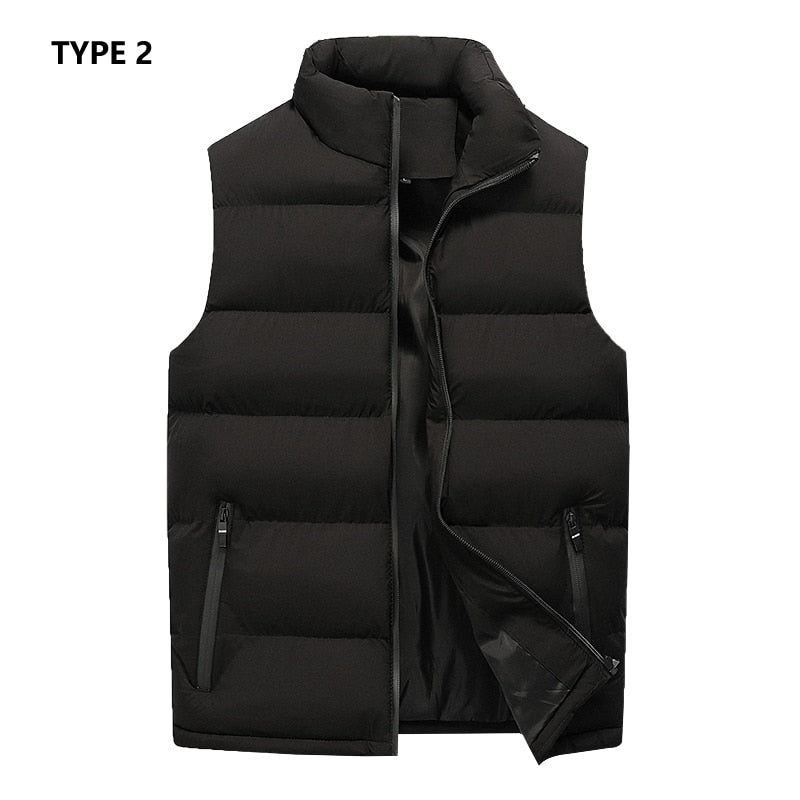 Bonsir Mens Vest Jacket Men New Autumn Warm Sleeveless Jackets Male Winter Casual Waistcoat Vest Plus Size Veste Homme Brand Clothing