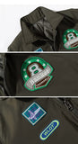 Bonsir Winter Men's Hip Hop Jacket Letters Embroidery Color Block Baseball Coats Couple  Add Cotton Flight Outwear Unisex
