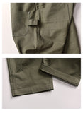 Bonsir Men's Loose Multi Pockets Cargo Bib Overalls Working Clothing Jumpsuits Jeans Pants Black Military Green Brown