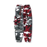 Bonsir Multiple Pockets Camouflage Patch Cotton Men Hip Hop Cargo Pants Joggers Casual Drawstring Pencil Trousers Spodnie Dresowe