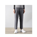 Bonsir Ep2122 Autumn Winter Men Cotton Wool Pants Business Casual Straight Basic Warm Comfortable Grey Simple Handsome Daily Trousers