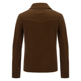 Bonsir Autumn New Men's Jacket Quality Fashion British Style Casual Lapel Golden Velvet Coat