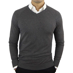 Bonsir High Quality New Fashion Brand Woolen Knit Pullover V Neck Sweater Black for Men Autum Winter Casual Jumper Men Clothes 2Xl