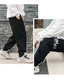 Bonsir Knit Pants Men  Spring New Loose Casual Sweatpants Ami Khaki Cotton Trousers Men Offset Print Joggers Portswear Tracksuit