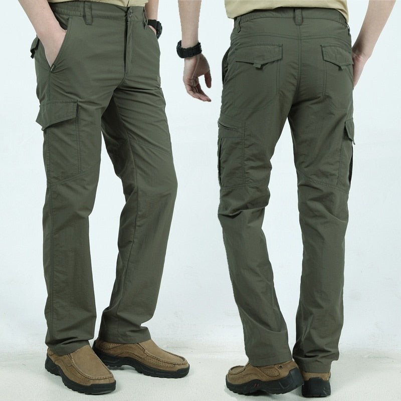 Bonsir Men Lightweight Tactical Pants Breathable Outdoor Casual Army Military Long Trouser Male Waterproof Quick Dry Cargo Pants