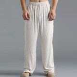 Bonsir New Loose Oversized Cotton Linen Pants For Men Summer Breathable Solid Color Male Linen Trousers Harajuku Streetwear S-5XL