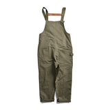 Bonsir Men's Loose Multi Pockets Cargo Bib Overalls Working Clothing Jumpsuits Jeans Pants Black Military Green Brown