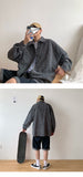 Bonsir Autumn Corduroy Shirt Men Fashion Retro Solid Color Cotton Casual Shirt Man Streetwear Wild Loose Long-sleeved Shirts Men M-2XL
