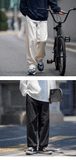 Bonsir Men's Leisure Solid Color Casual Pants Male Cargo 3 Color Straight Pants Loose Fashion Trend Trousers Plus Size M-2XL