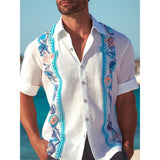 Bonsir Summer Men Hawaiian Shirt 3d Print Beach Holiday Long Sleeve Oversized Tops Tee Shirt Fashion Casual For Man Blouse Camisa 2023
