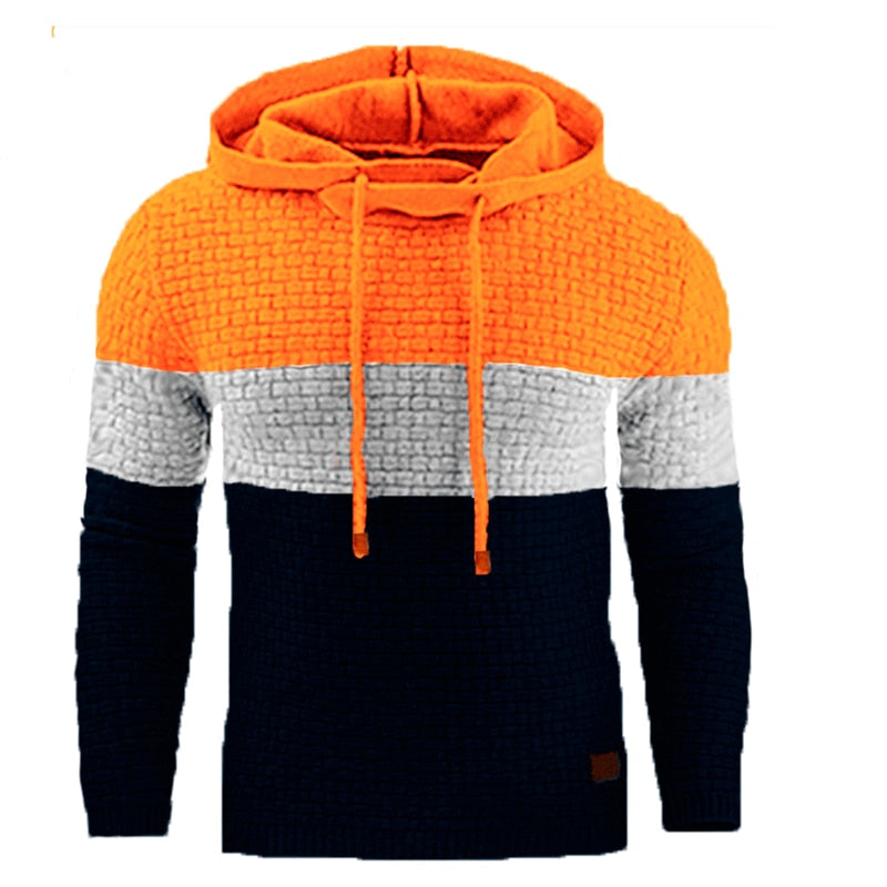 Bonsir Autumn Winter New Men's Jacquard Sweater Long Sleeve Hoodie Sweatshirt Jacket