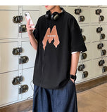 Bonsir Summer new 280g pure cotton men's short sleeved t-shirt trendy couple China-Chic printed loose half sleeve 2023 white t shirt
