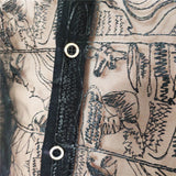Bonsir High Quality Black Lace Sexy Shirt Embroidery See Through Shirt Men Social Club Luxe Transparent Shirt Summer Short Sleeve Shirt