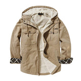 Bonsir Winter Thicken Jacket Warm Men's Solid Color Hooded Plush Paded Man Wool Baseball Casual Clothing Hip Hop Zip Sweatshirts Coats