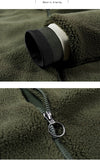 Bonsir Winter Fleece Embroidery Men's Jacket Lamb Wool Coats Loose Fleece Warm Cotton Outerwear Mn's Top