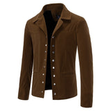 Bonsir Autumn New Men's Jacket Quality Fashion British Style Casual Lapel Golden Velvet Coat