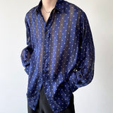 Bonsir Spring Summer New Korean Casual Men's Shirt Stripe Handsome Trend 2023 Turn-down Collar Fashion Loose Single Breasted