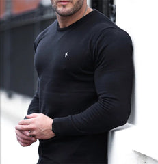 Bonsir Autumn High Quality Fitness Men T-shirt Bodybuilding Slim Shirts O-neck Long Sleeves Cotton Tees Tops Gyms Workout new in