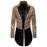 Bonsir Men Shiny Sequin Glitter Embellished Blazer Jacket Men Nightclub Prom Suit Blazer Costume Homme Singers Stage Clothes Tuxedo new