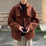 Bonsir Winter Men's Lapel Collar Cashmere Woolen Blends 3 Color Coats Keep Warm Snow Jackets Clothes High-quality Parkas M-3XL