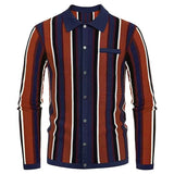 Bonsir New Spring Autumn Men Sweater Shirt Dtripe Splicing Color Slim Stretch Knit Tops Long Sleeve Polo Business Casual Male Clothing