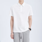 Bonsir Summer New Fashion Business Casual Men's Lapel T-shirts High Quality Solid Color Simple Classical Polo Shirts Male Pullover Tops