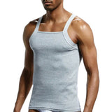 Bonsir Men's Fashion Vest Home Sleep Casual Men Colete Cotton Tank Top Solid Cotton Tank Gay Sexy Top Clothes Sleeveless Garment