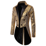 Bonsir Men Shiny Sequin Glitter Embellished Blazer Jacket Men Nightclub Prom Suit Blazer Costume Homme Singers Stage Clothes Tuxedo new