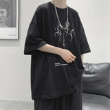 Bonsir Summer Lightning Graphic Men's T-shirts Gothic New Short Sleeve Tops Fashion Brand Male Harajuku Tee Shirts